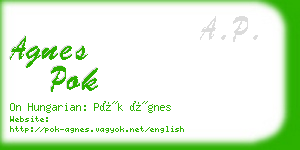 agnes pok business card